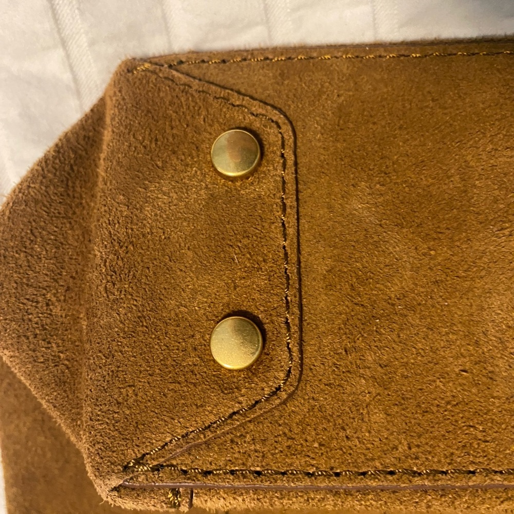 rag & bone Suede Hobo Shoulder Bag in Cognac Brown - Picture 7 of 9